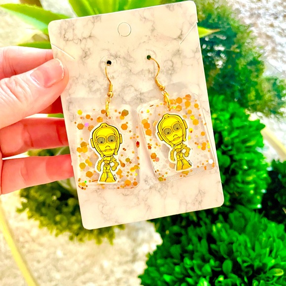 C-3PO Star Wars Earrings - Picture 3 of 4
